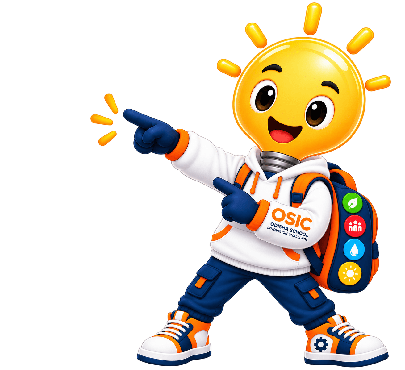 OSIC Mascot pointing to Apply Now button